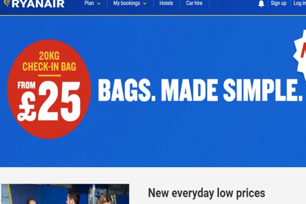 Нормы провоза багажа и ручной клади у Ryanair
